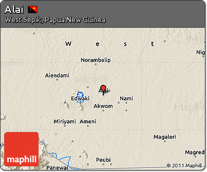 Shaded Relief Map of Alai