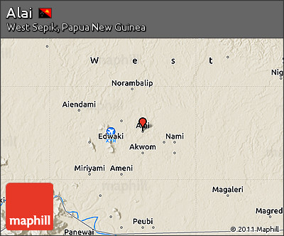 Shaded Relief Map of Alai