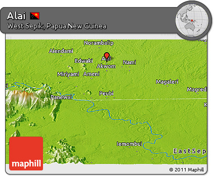 Physical Panoramic Map of Alai