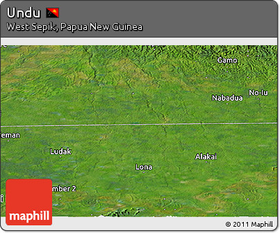 Satellite Panoramic Map of Undu