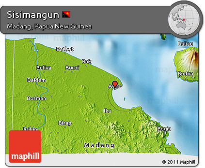 Physical 3D Map of Sisimangun