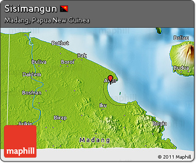 Physical 3D Map of Sisimangun
