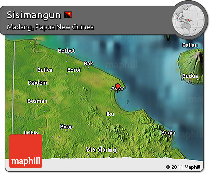 Satellite 3D Map of Sisimangun