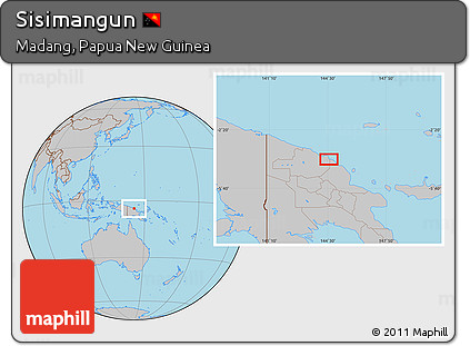 Gray Location Map of Sisimangun