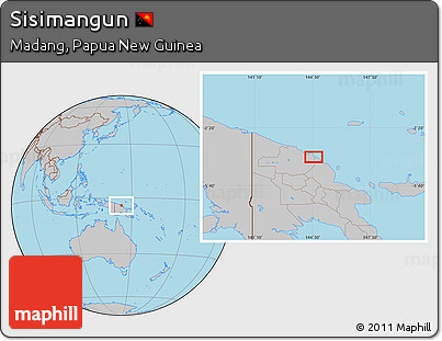 Gray Location Map of Sisimangun