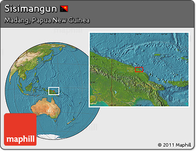 Satellite Location Map of Sisimangun