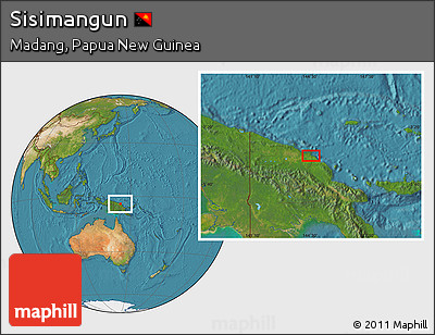 Satellite Location Map of Sisimangun