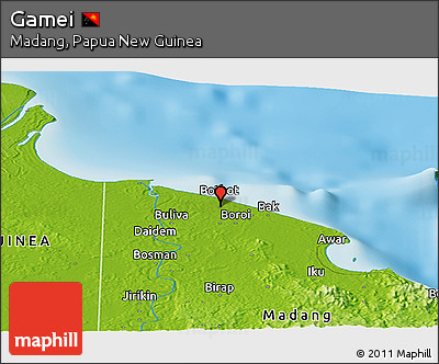 Physical Panoramic Map of Gamei