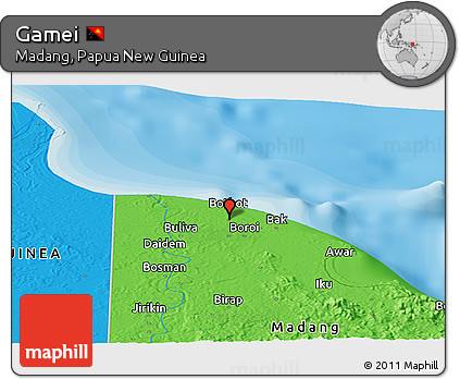 Political Panoramic Map of Gamei