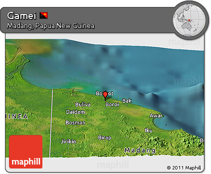 Satellite Panoramic Map of Gamei