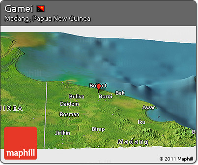 Satellite Panoramic Map of Gamei