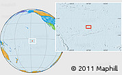 Political Location Map of the area around 4° 1' 30" S, 146° 58' 29" W