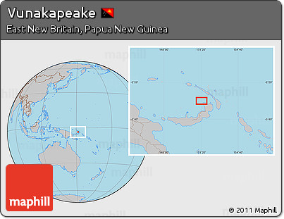 Gray Location Map of Vunakapeake