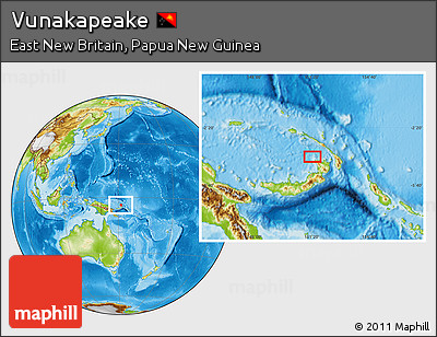 Physical Location Map of Vunakapeake