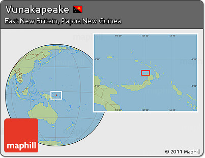 Savanna Style Location Map of Vunakapeake