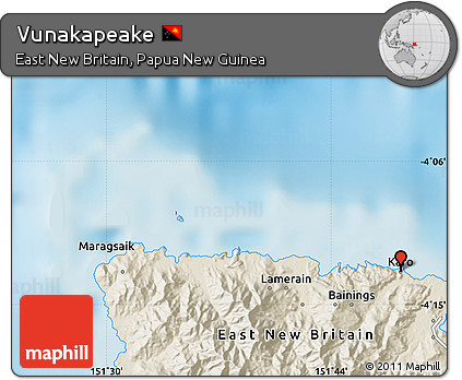 Shaded Relief Map of Vunakapeake