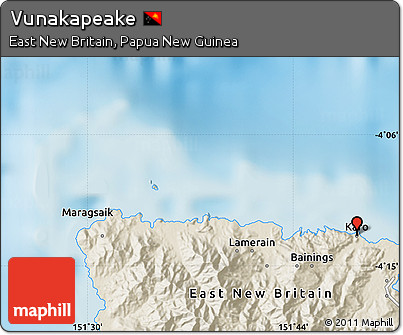 Shaded Relief Map of Vunakapeake