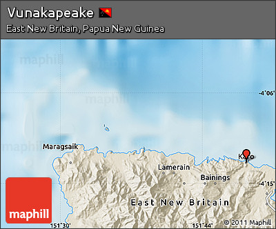 Shaded Relief Map of Vunakapeake