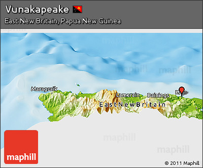 Physical Panoramic Map of Vunakapeake