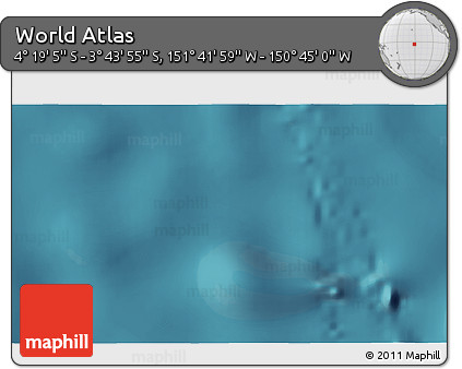 Satellite 3D Map of the Area around 4° 1' 30" S, 151° 13' 29" W