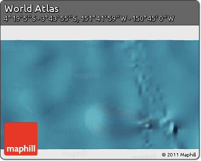 Satellite 3D Map of the Area around 4° 1' 30" S, 151° 13' 29" W