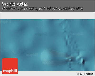 Satellite 3D Map of the Area around 4° 1' 30" S, 151° 13' 29" W