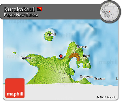 Physical 3D Map of Kurakakaul