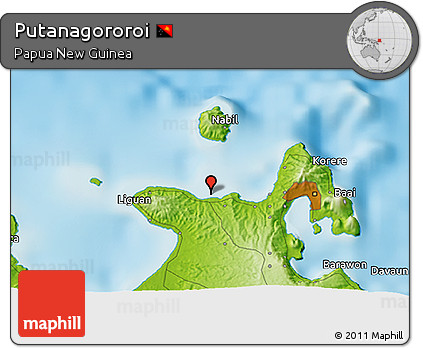 Physical 3D Map of Putanagororoi