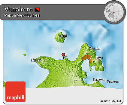 Physical 3D Map of Vunairoto