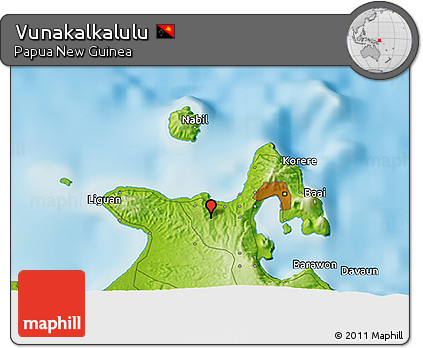 Physical 3D Map of Vunakalkalulu