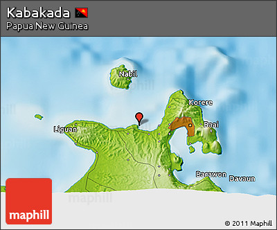 Physical 3D Map of Kabakada