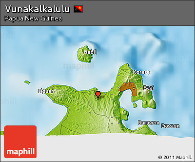 Physical 3D Map of Vunakalkalulu