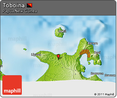 Physical 3D Map of Toboina