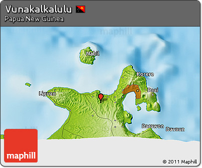 Physical 3D Map of Vunakalkalulu
