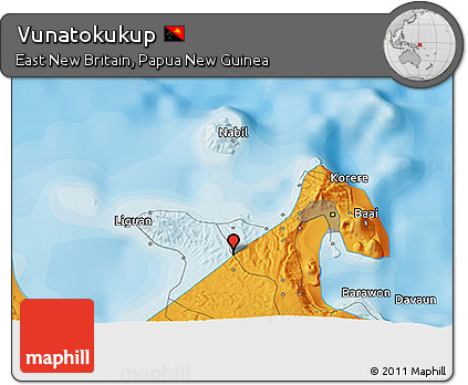 Political 3D Map of Vunatokukup