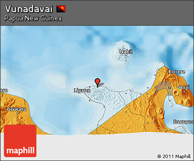 Political 3D Map of Vunadavai