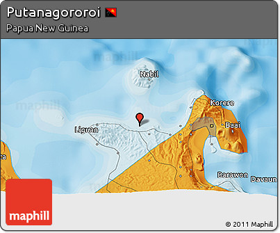 Political 3D Map of Putanagororoi