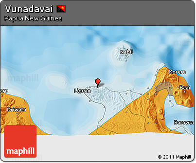 Political 3D Map of Vunadavai