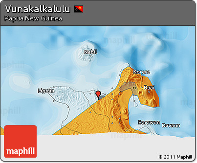 Political 3D Map of Vunakalkalulu