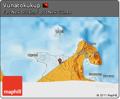 Political 3D Map of Vunatokukup