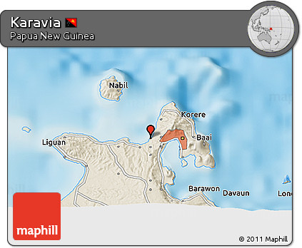 Shaded Relief 3D Map of Karavia