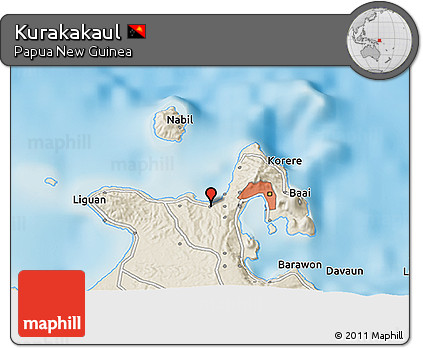 Shaded Relief 3D Map of Kurakakaul