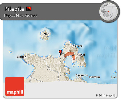 Shaded Relief 3D Map of Pilapila