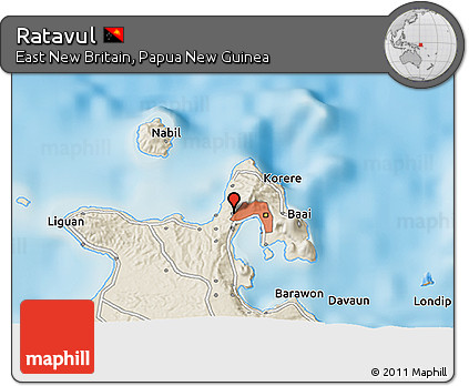 Shaded Relief 3D Map of Ratavul
