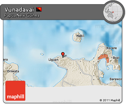 Shaded Relief 3D Map of Vunadavai