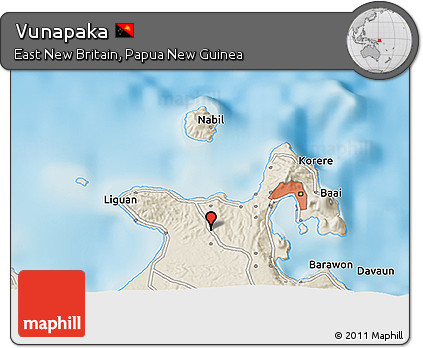 Shaded Relief 3D Map of Vunapaka
