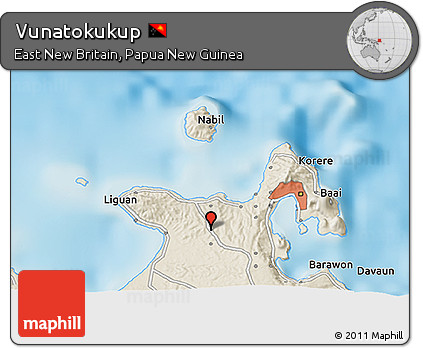 Shaded Relief 3D Map of Vunatokukup