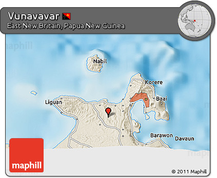 Shaded Relief 3D Map of Vunavavar