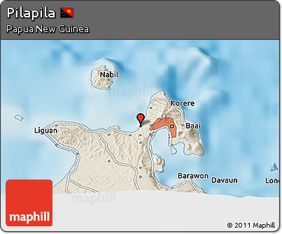 Shaded Relief 3D Map of Pilapila