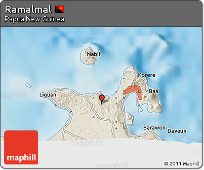 Shaded Relief 3D Map of Ramalmal